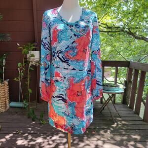 LILLY PULITZER 3/4 Sleeve Silk Dress Size 0